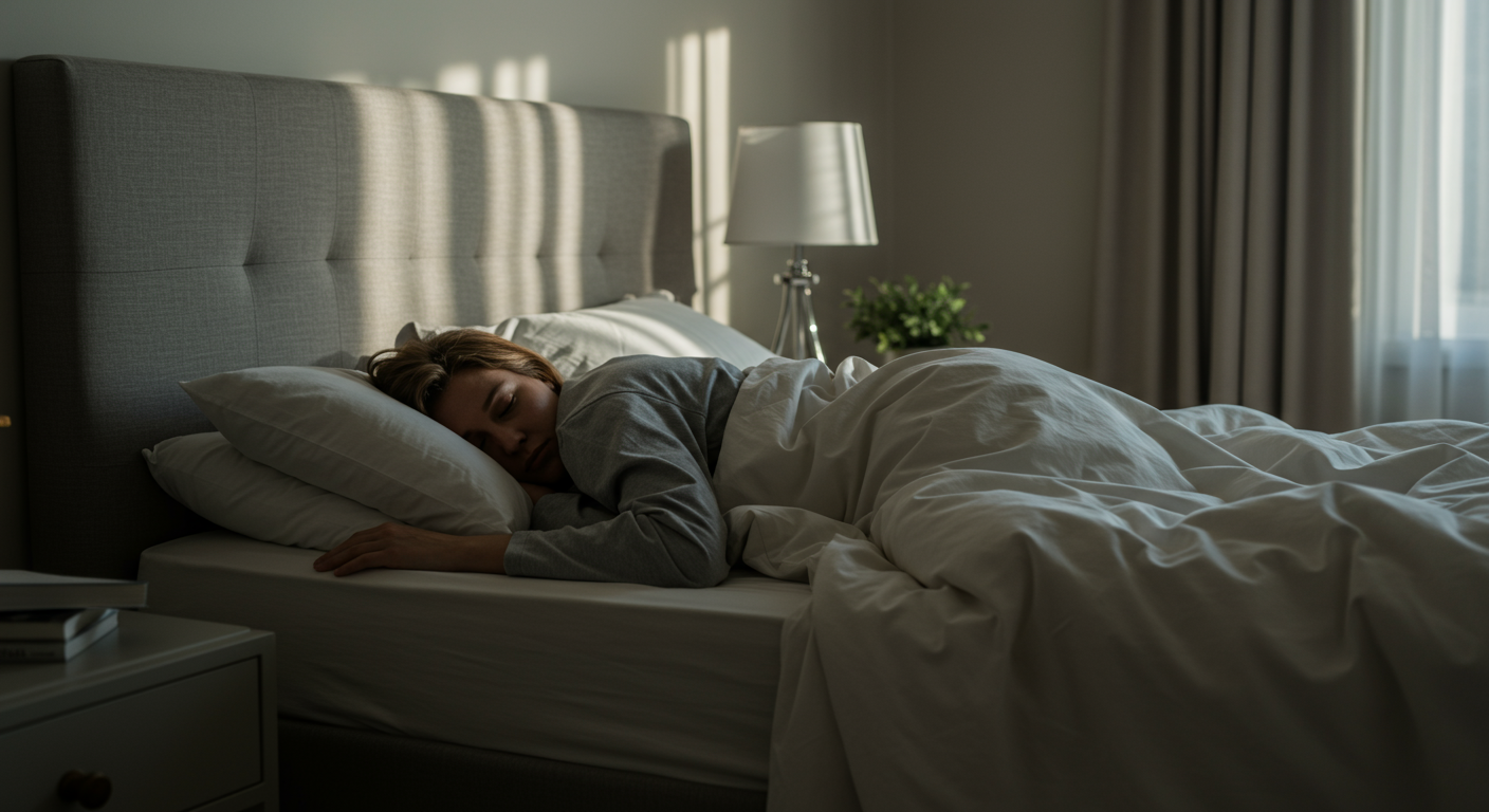 快適な睡眠をとる人物